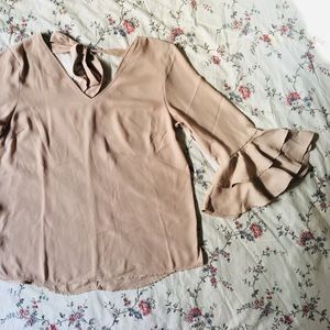 Tiered Bell Sleeve Blouse